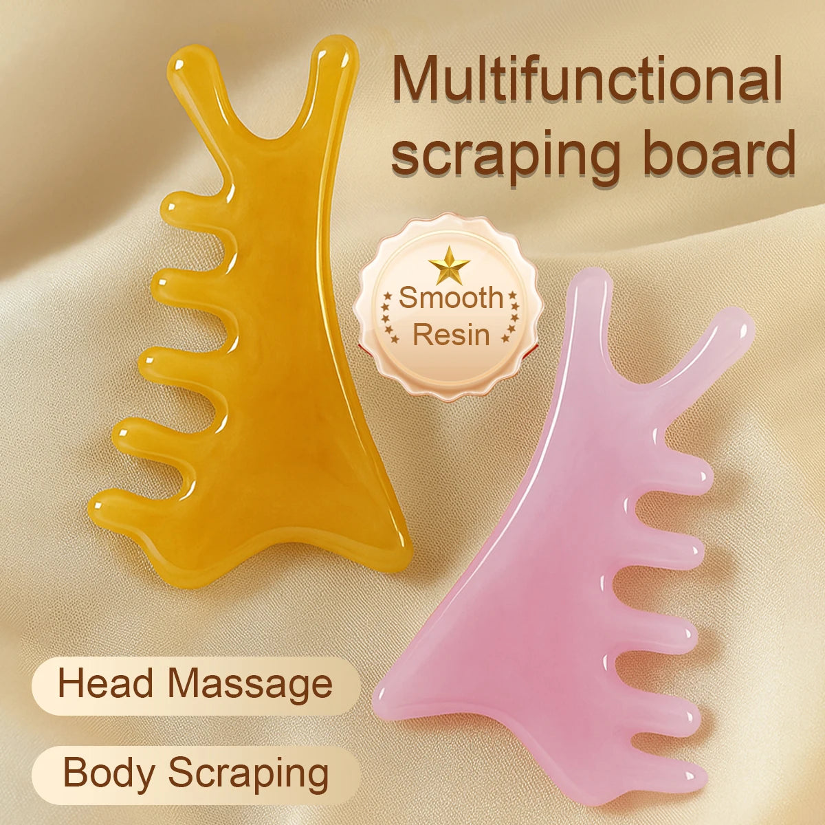 4-in-1 Gua Sha Massage Comb - Multifunctional Scalp & Face Scraper for Relaxation, Lymphatic Drainage & Hair Growth