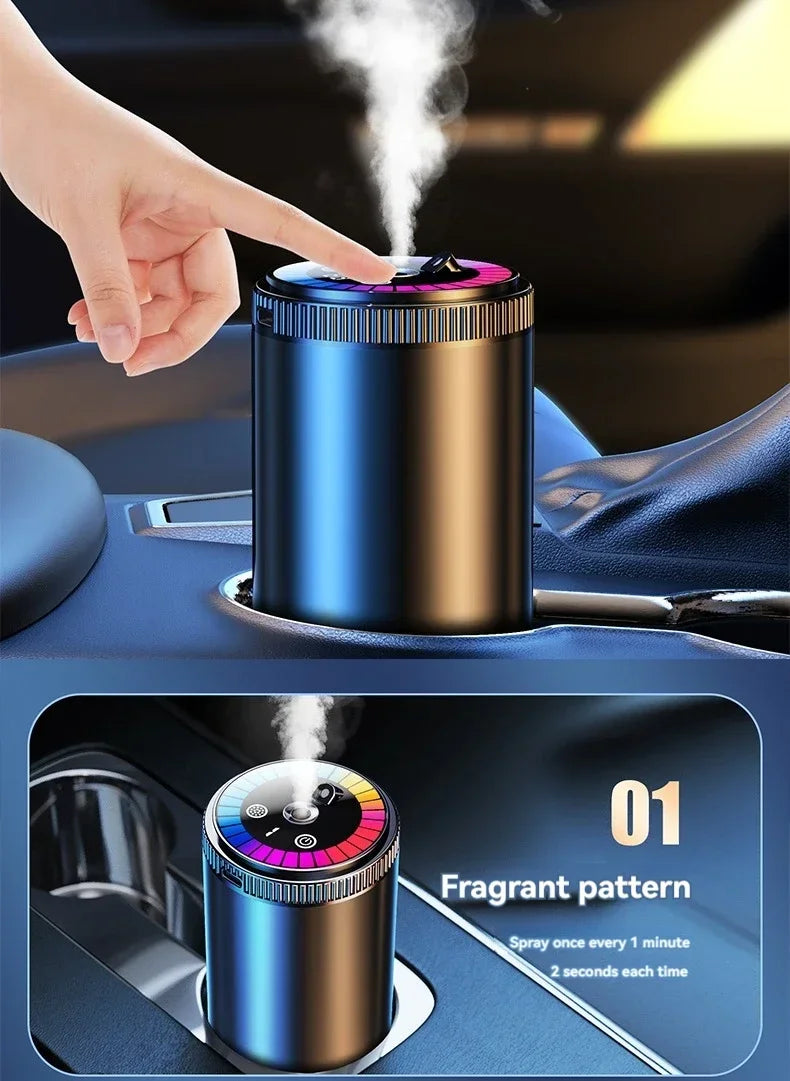 Smart Car Air Freshener Rechargeable Aroma Diffuser 5 Levels of Adjustable Intelligent  Diffuser Pickup Light Starry Sky Summit