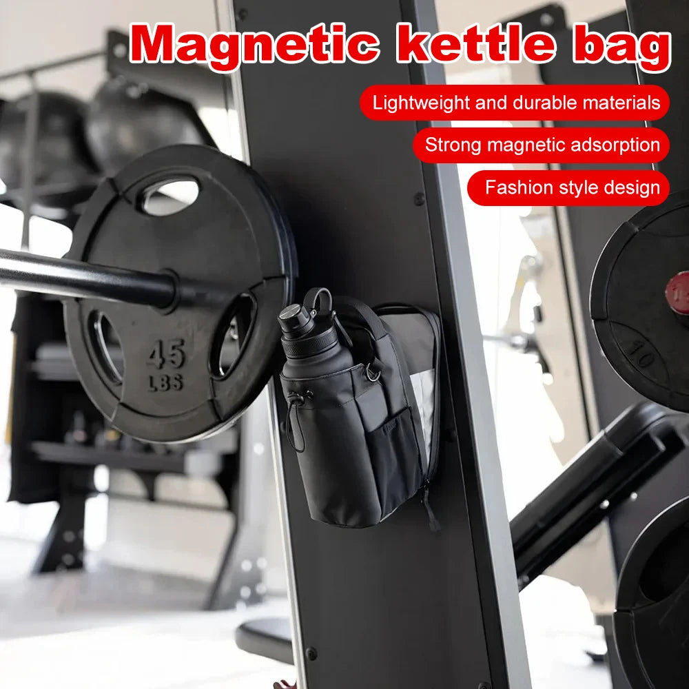 Magnetic Water Bottle Bag - Gym-Specific Water Cup Holder with Strong Magnet for Outdoor Sports and Activities